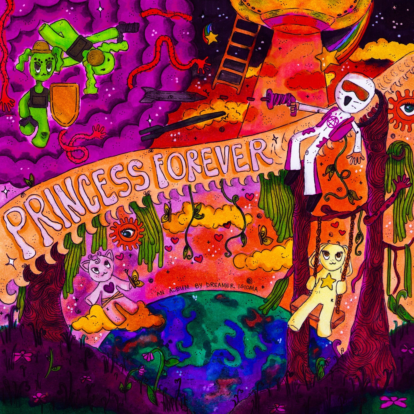 "Princess Forever" Sticker 4 Pack